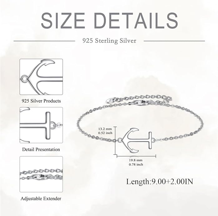 Heart/Starfish/Pineapple/Anchor/Sea Turtle/Butterfly/Celtic/Whale Tail bracelet Anklets for Women 925 Sterling Silver Anklets Jewelry for Women