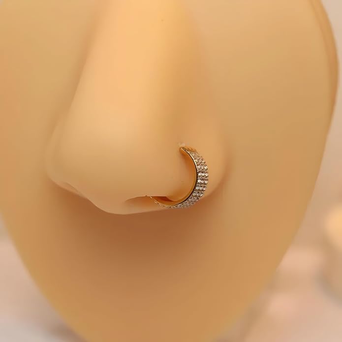 316L Surgical Steel Septum Clicker Ring Nose Ring Hoop Sleeper Hoop Earring Helix Rook Conch Cartilage Daith Tragus Earrings Lobe Nose Piercing Jewelry for Women