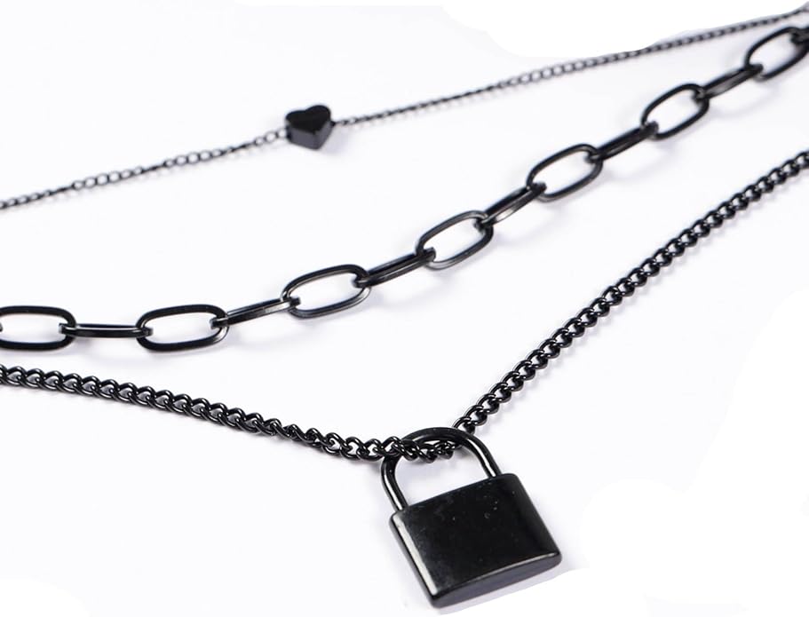 Milakoo Stainless Steel Pendant Necklace for Women Heart Charms Link Chains 23" Length Lobster Clasp