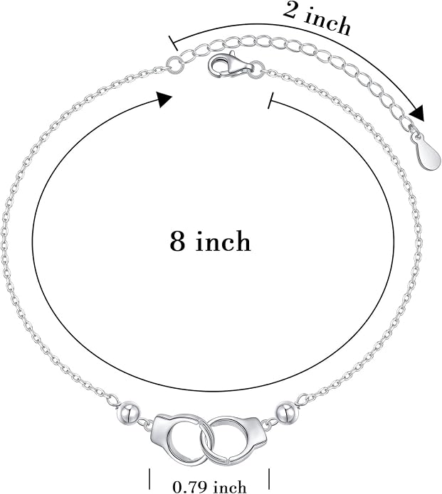 Alphm Anklet for Women S925 Sterling Silver Adjustable Plus Foot Plus Ankle Bracelet Jewelry