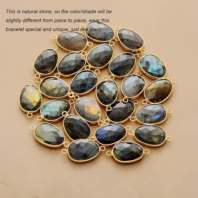Women Wrap Bracelet Boho Natural Jasper Crystal Stone Beads Strand Bracelets
