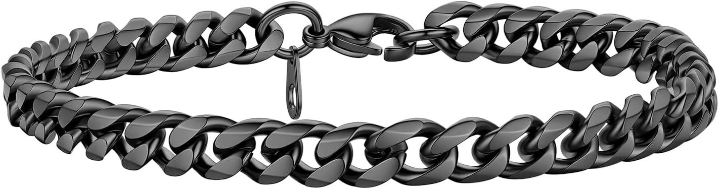 PROSTEEL Stainless Steel Bracelets for Men Women, Gold/Silver/Black, Cuban Link Bracelet Adjustable, Jewelry with Gift Box