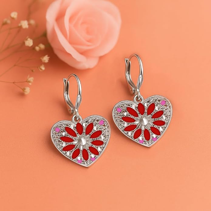LeCalla 925 Sterling Silver Teardrop Drop Earrings for Womens | Lightweight Italian Minimalist Teardrop Filigree Earrings | Filigree Circle Drop Dangle Earrings for Women Birthday Gift