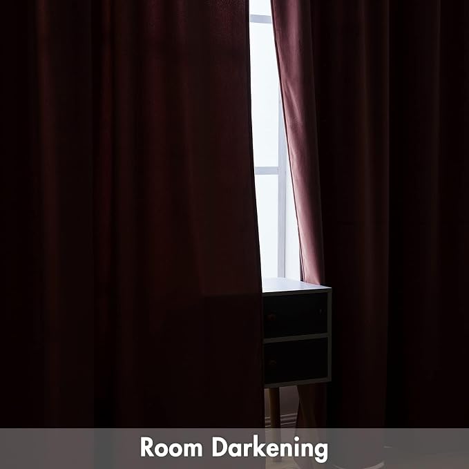 MIULEE Dusty Rose Pink Blackout Velvet Curtains Drapes 96 Inch Long 66"x96" | Luxurious Bedroom Living Room Decor, Room Darkening, Thermal Insulated, Rod Pocket Design, Super Soft Fabric