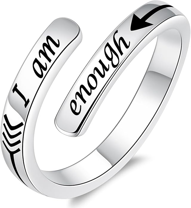 Silver Adjustable Ring Inspirational Jewelry S925 Sterling Wrap Open Ring for Women