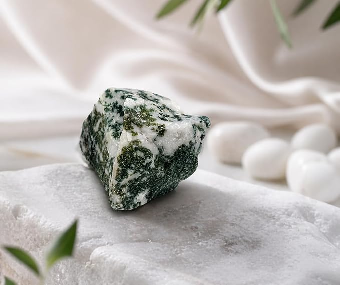 Large 1.25-2.0” Natural Tree Agate Raw Crystals Stones for Meditation, Chakra, Reiki, Crystal Grid, Energy Work, Wire Wrapping, Tumbling & Spiritual Home Decor