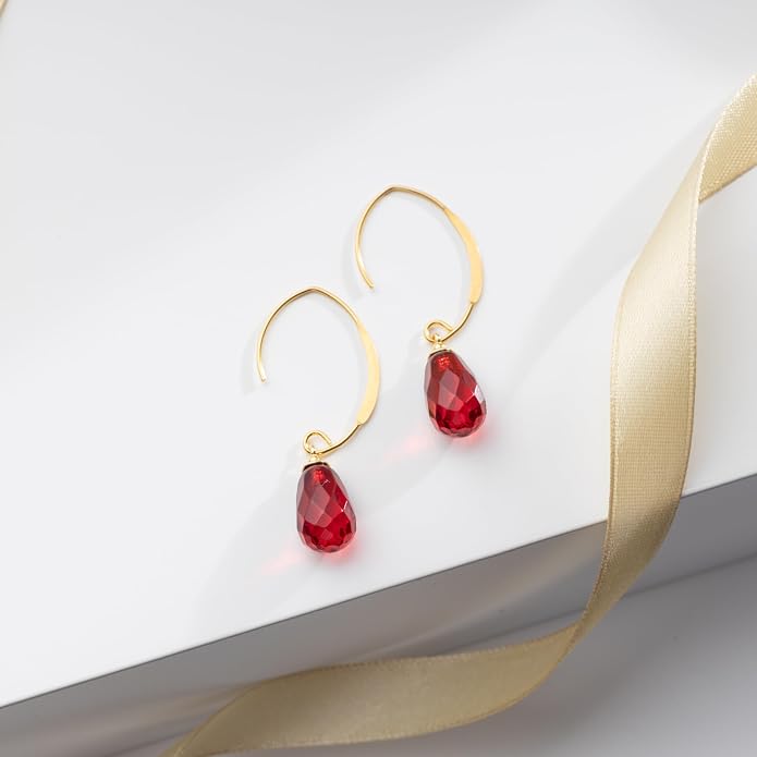 Pull-Through Earrings, Amber Jewelry, Faceted Sparkling Amber Earrings - Parent
