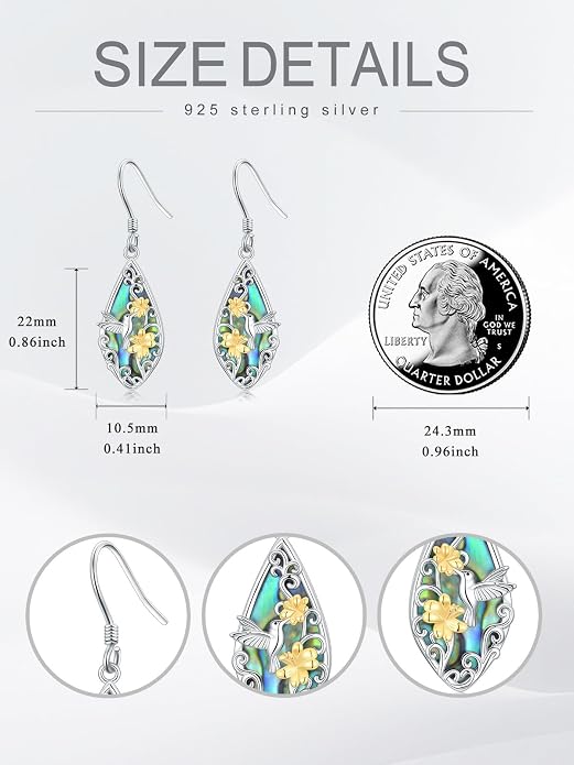 Seiyang Dangle Earrings 925 Sterling Silver Animal/American Flag/Turquoise Dangle Drop Earrings Jewelry Gifts for Women