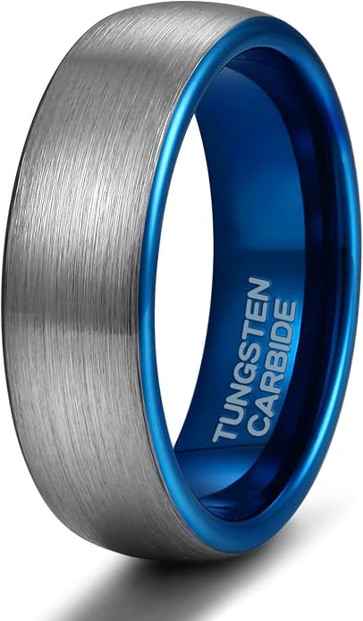 TRUMIUM 4mm 6mm 8mm Tungsten Ring Wedding Band for Men Women Engraved I Love You Matte Brushed Comfort Fit Size 4-15