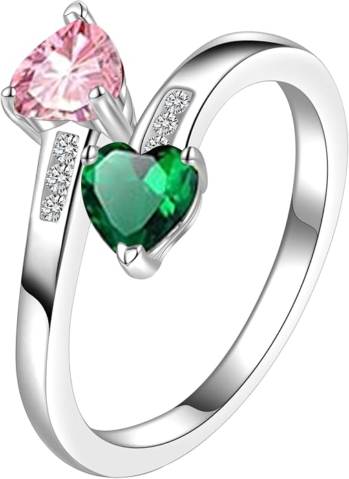 Btysun Mothers Day Gifts, Birthday Gifts for Women Non Tarnish Gold Rings Adjustable 1-12 Birthstone Rings Birthday Gift for Wife Mom Stocking Stuffers Promise Ring Anniversary Wedding Jewelry