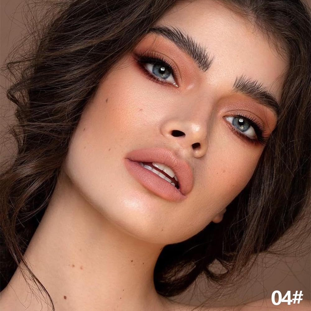 Champagne Shimmer Cream Eye Shadow Stick Makeup for Women, Champagne Shimmer Matte Eye Shadow Brightener Stick for Eyes, Waterproof Eyeshadow Pencil Applicator Blendable for Eye Highlight 04