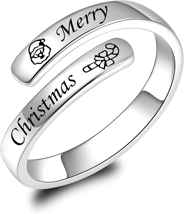 BEILIN 925 Sterling Silver Inspirational Jewelry Rings Adjustable Ring Personality Encouragement Gift for Teens Women