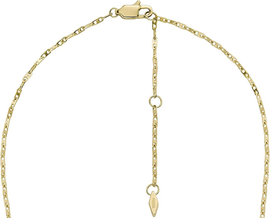 Fossil Women's Gold-Tone Stainless Steel Pendant Chain Necklace for Women