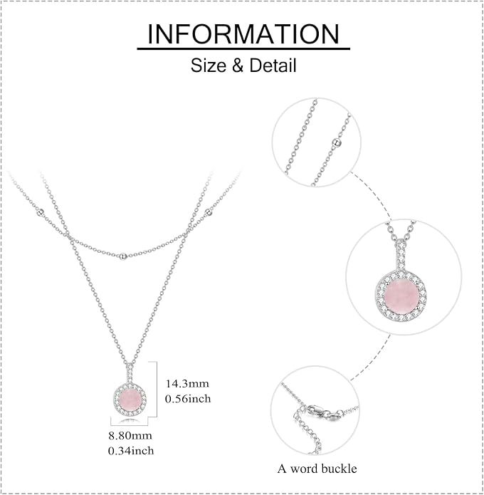 MONGAS Tree of Life/Infinity Cross/Lock and Key/Lotus/Hamsa/Horse/Strawberry/Opal/Lariat/Dragonfly/Heart/Violin Layered Necklace Sterling Silver for Women