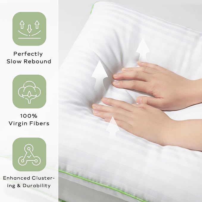 Ashler Home Deco Synthetic Down Pillow Inserts, 12x20 Down Alternative Throw Pillows Insert Sleeping Pillows with 100% Cotton Cover Decorative Pillow Stuffer for Sofa, Couch Bed(Set of 4, White)