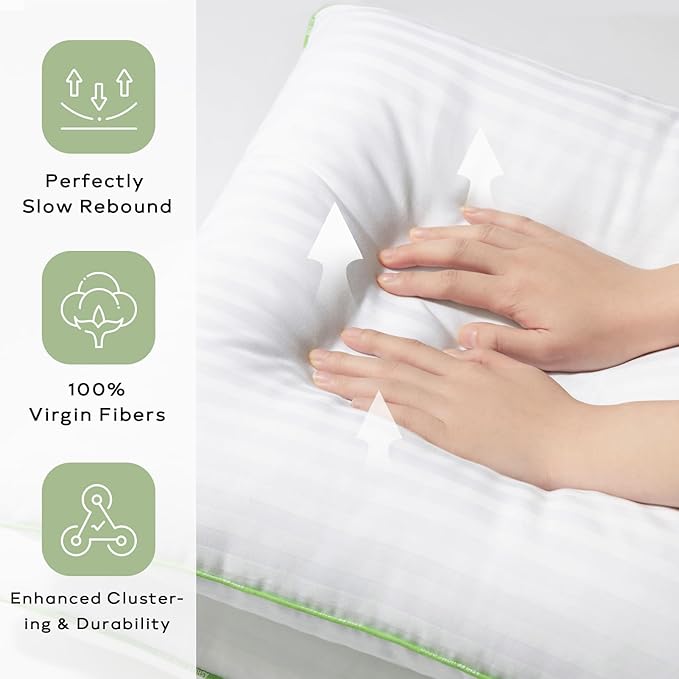 Ashler Home Deco Synthetic Down Pillow Inserts, 16x16 Down Alternative Throw Pillows Insert Sleeping Pillows with 100% Cotton Cover Decorative Pillow Stuffer for Sofa, Couch Bed(Set of 2, White)