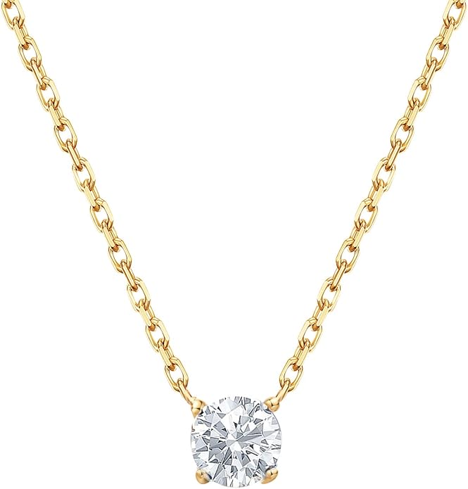 S.Leaf 18K Gold Plated Cubic Zirconia Choker Necklace for Women 925 Sterling Silver Layered Coin Moon Star Heart Circle Crystal Lariat Pendant Necklaces Gifts for Women Trendy
