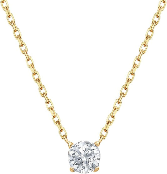 S.Leaf 18K Gold Plated Cubic Zirconia Choker Necklace for Women 925 Sterling Silver Layered Coin Moon Star Heart Circle Crystal Lariat Pendant Necklaces Gifts for Women Trendy