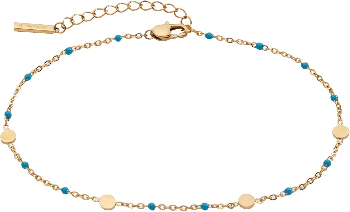Alex and Ani Enameled Chain Coin Station Anklet