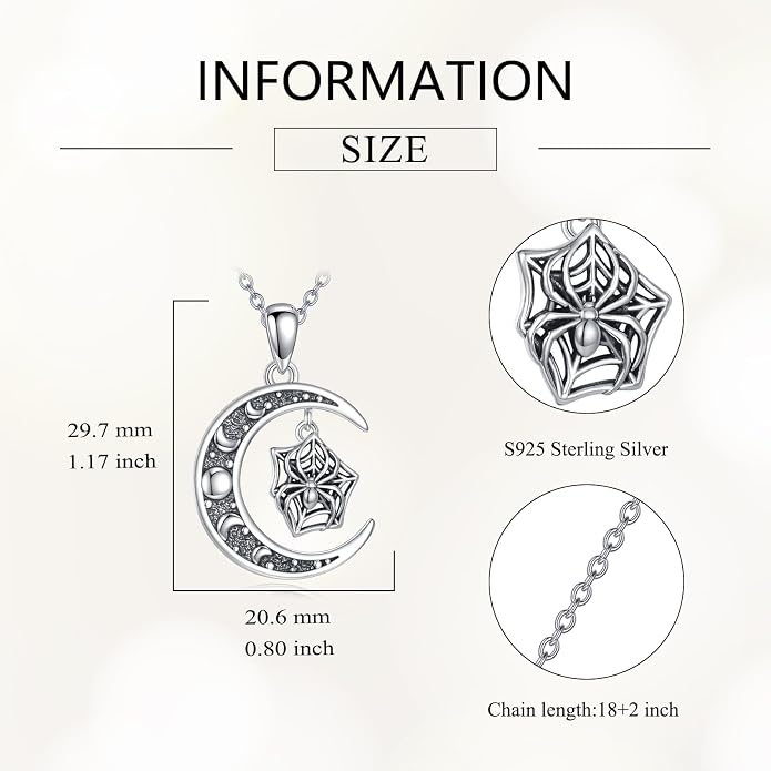 Sun and Moon Necklace 925 Sterling Silver Sun Moon Pendant Gemstone Jewelry Gifts for Women