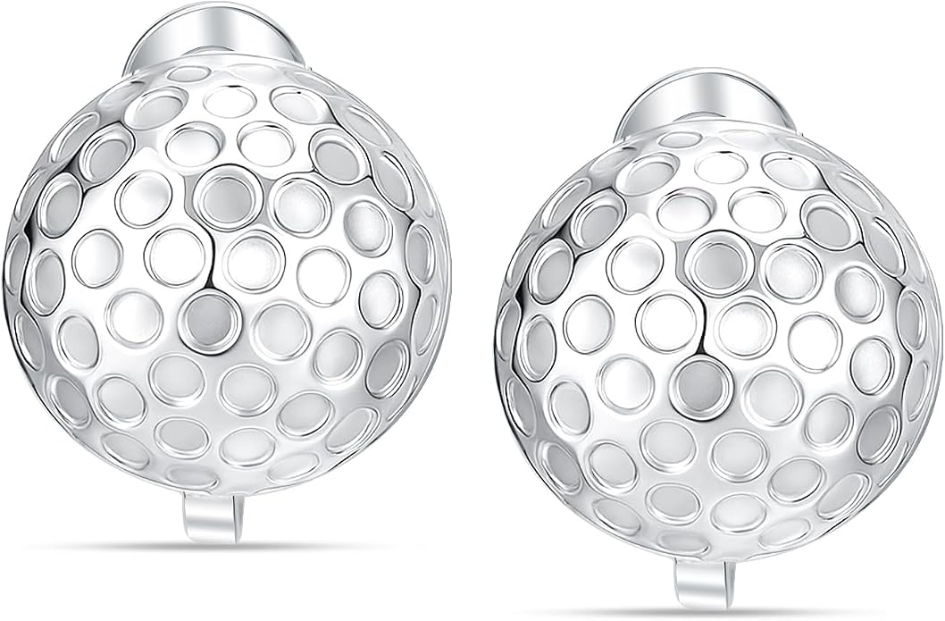 LeCalla 925 Sterling Silver Small Medium Clip On Earrings Non-Pierced Clip-On Stud Earring for Teen Women