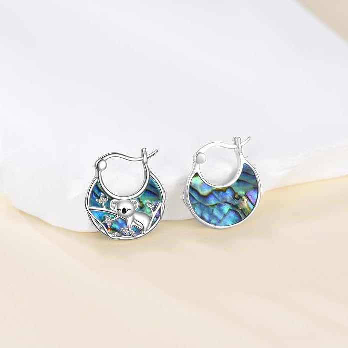Tree of Life/Sunflower/Mountain/Daisy/Flower/Dragonfly/Butterfly/Earrings 925 Sterling Silver Hoop Earrings for Women