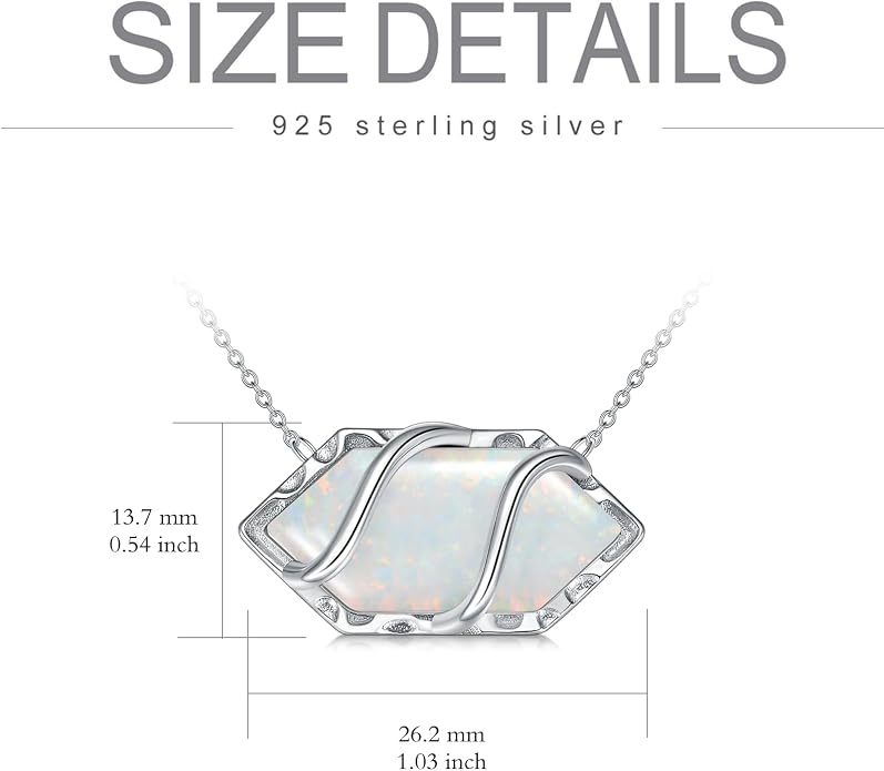 HPQQ Teardrop Necklace 925 Sterling Silver Filigree Gemstone Pendant Necklace Fine Jewelry Birthday Mother's Day Gifts for Women Her Mom