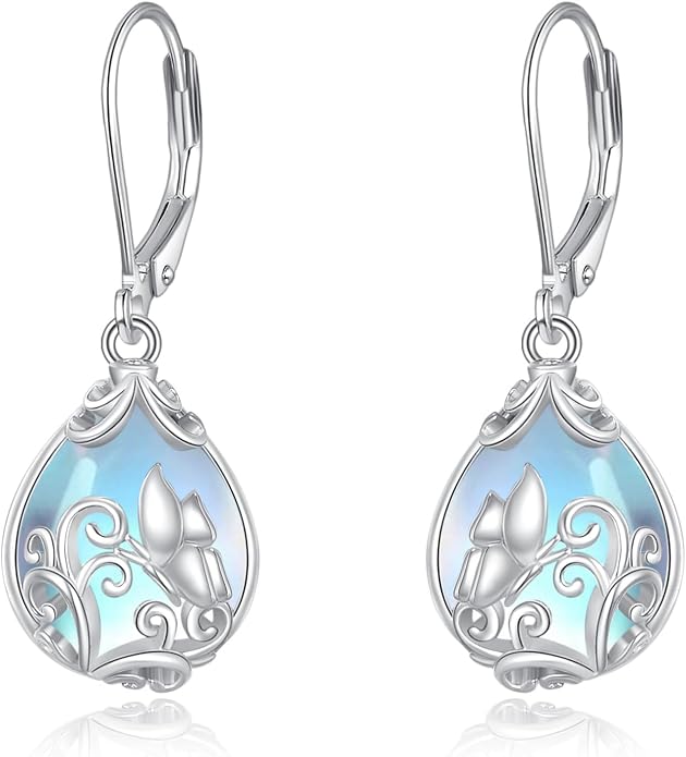 POPLYKE Celtic Filigree Teardrop Drop Dangle Earrings Sterling Silver Leverback Earrings Jewelry for Women