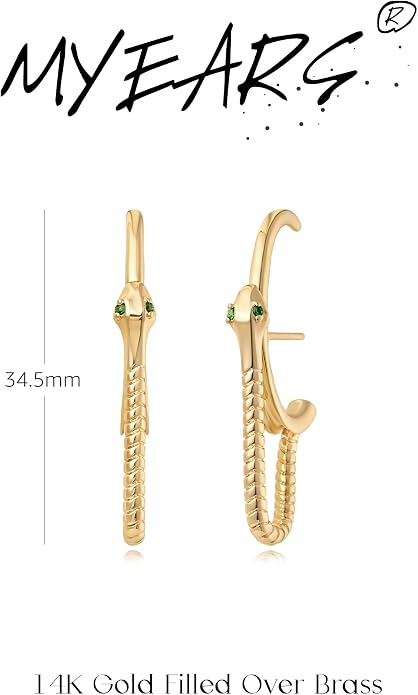 MYEARS Women Hoop Earrings Gold 14K Gold Filled Small Simple Handmade Hypoallergenic Everyday Illusion Jewelry