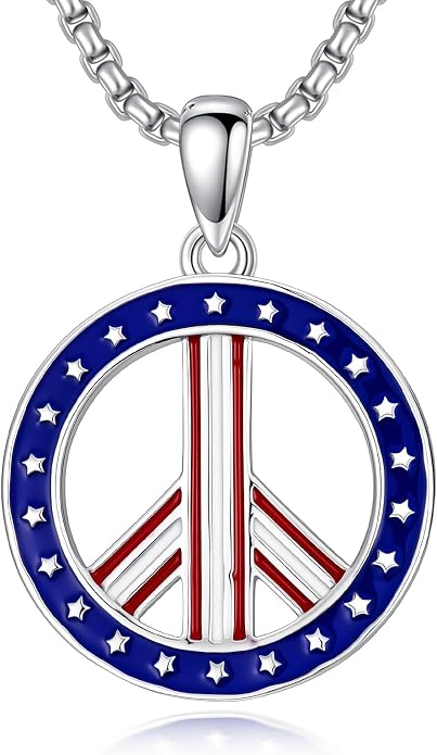 S925 Sterling Silver Poseidon Trident/Peace Sign/Coexist Peace Symbol/Pirate/Arrowhead/Flower of Life/Thor's Hammer Jewelry Necklace Gifts for Women Men