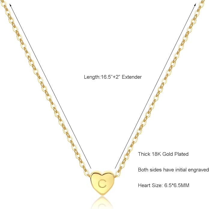 Tiny Gold Heart Choker Necklace,Dainty Cute Initial Heart Pendant Necklace,Rose Necklace,Layered Heart Necklaces for Women,Christmas Gift