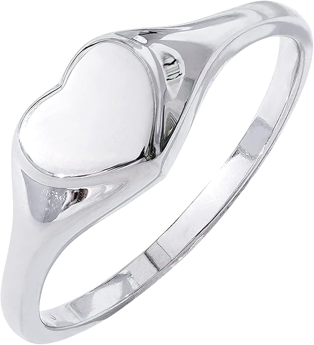 Amazon Essentials 14K Plated Sterling Silver Round Signet Ring
