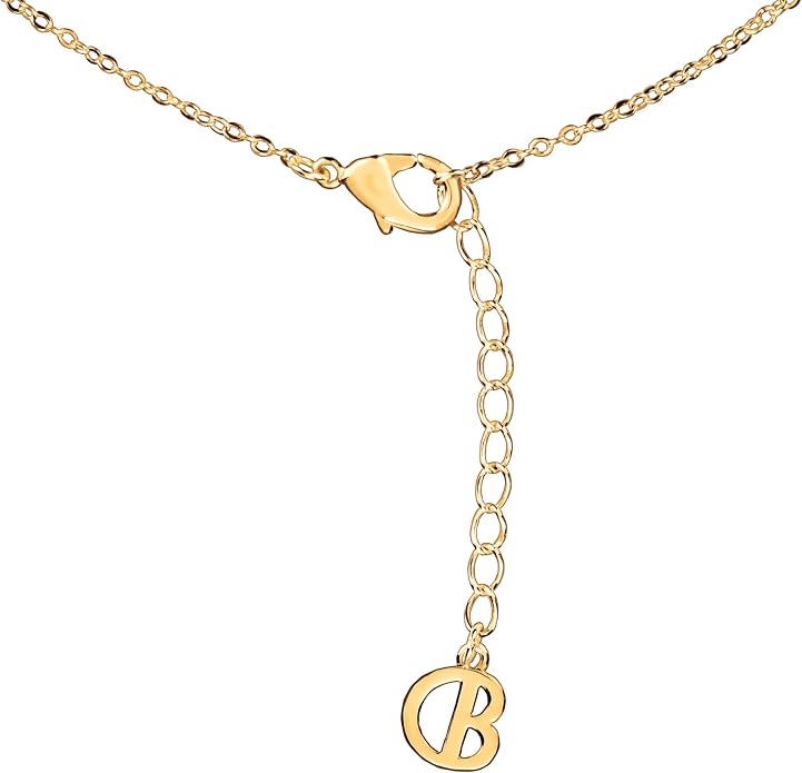 COBI Paperclip Chain Necklace for Women,Beaded Necklace,18K Gold /925 Sterling Silver Plated,Chunky Link Chain Necklace for Daily Wear,Ideal Gift for Her 17"