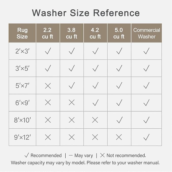 Washable Water Resistant Area Rug, Minimalist Wabi-Sabi Decor, 0.3" Low Pile, Non-Slip Cotton-Backed with Silicone Backing, for Living Room, 6'x9', Neutral Taupe