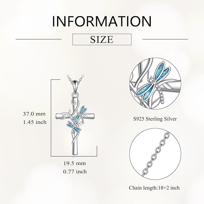 Cross Necklace 925 Sterling Silver Cross Faith Pendant Christian Jewelry Gifts for Women Men