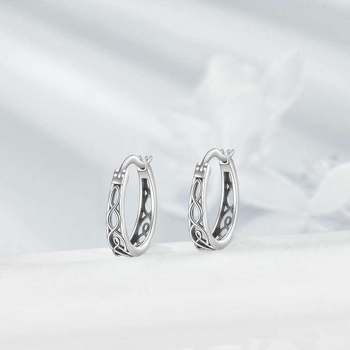 Sterling Silver Hoop Earrings Small Hoop Sun/Leaf/Triangle Huggie Earrings for Women Hypoallergenic