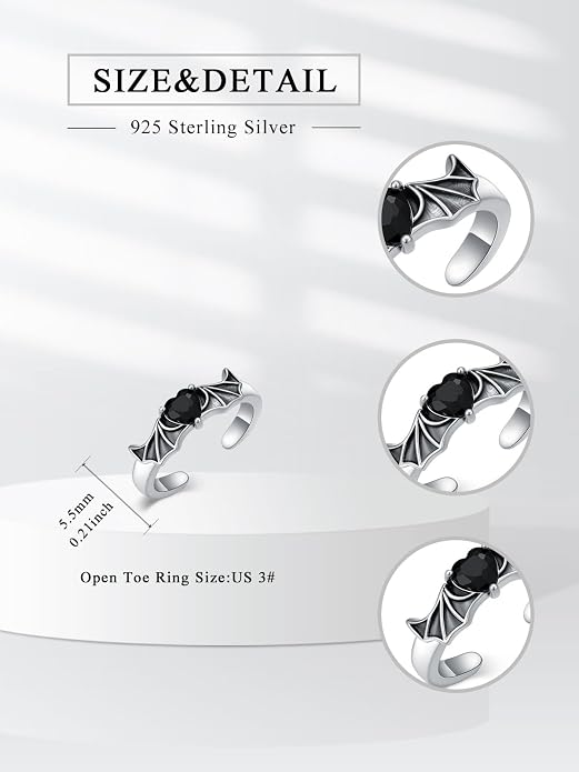 Midari Toe Rings for Women 925 Sterling Silver Hypoallergenic Adjustable Open Band Ring for Women Summer Beach Open Toe Jewelry Foot Jewelry
