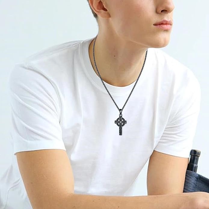 Cross Necklace 925 Sterling Silver Cross Faith Pendant Christian Jewelry Gifts for Women Men