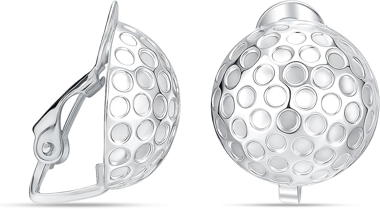 LeCalla 925 Sterling Silver Small Medium Clip On Earrings Non-Pierced Clip-On Stud Earring for Teen Women