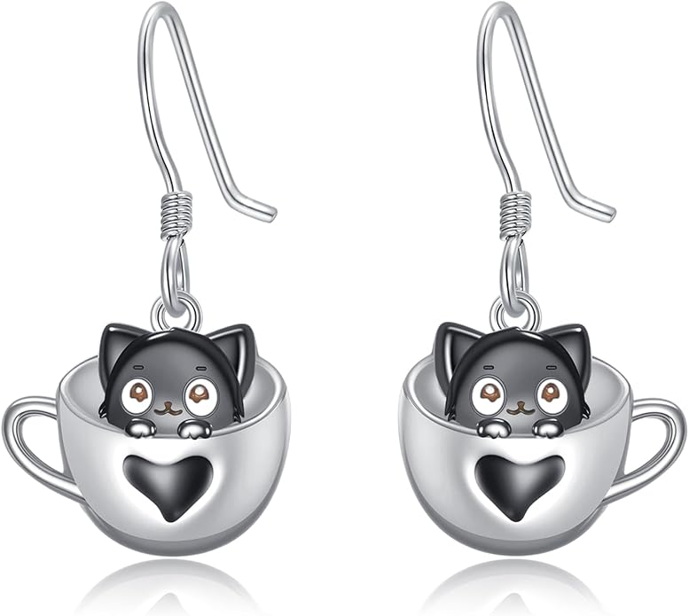 Butterfly/Paw Print/Highland Cow/Cat/Dog/Hummingbird/Dragonfly Earrings 925 Sterling Silver Animal Hypoallergenic Drop Dangle Earrings Animal Valentine's Day Jewelry for Women
