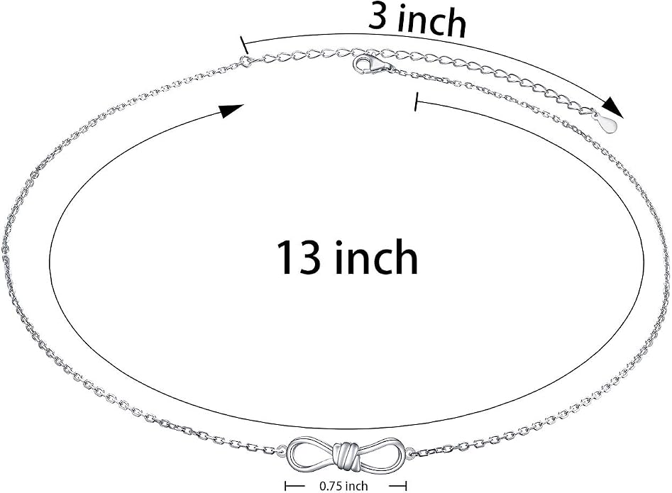 DAOCHONG S925 Sterling Silver Choker Short Necklace Pendant for Women Jewelry Gift