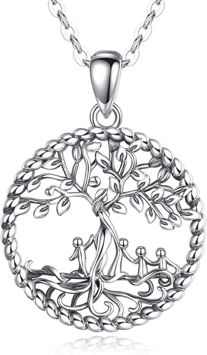 Vito 925 Sterling Silver Tree of Life Necklace for Women, Mother Tree Pendant for Mom Mother Necklace Mother's Day Jewelry Gift for Wife Grandma, 18/22 Inch Chain