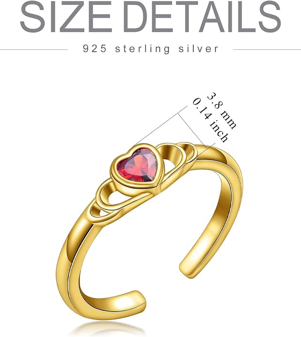 Midari Toe Rings for Women 925 Sterling Silver Hypoallergenic Adjustable Open Band Ring for Women Summer Beach Open Toe Jewelry Foot Jewelry
