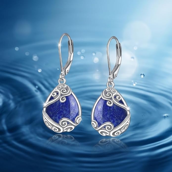 Teardrop Tree of Life/Filigree Earrings for Women Dangle Leverback Earrings Jewelry Gift Anniversary For Her