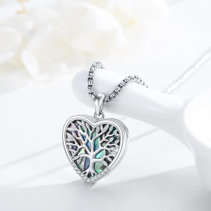 MEDWISE 925 Sterling Silver Locket Necklace That Holds Pictures Photo Necklace Oxidized Rose Flower/Sunflower/Compass/Celtic Heart Pendnat Lockets Gifts for Women Birthday Christmas Gifts
