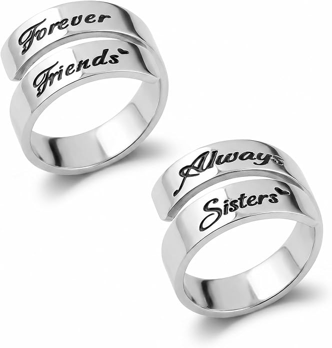Inspirational Motivational Adjustable Ring Personalized Stainless Steel Spiral Wrap Twist Rings Encouragement Statement Graduation Jewelry Birthday Gifts for Women Teengirls.
