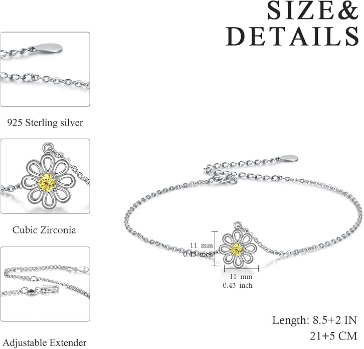 POPLYKE 925 Sterling Silver Infinity/Cross/Mermaid/Starfish/Pearl Anklet for Women Summer Jewelry
