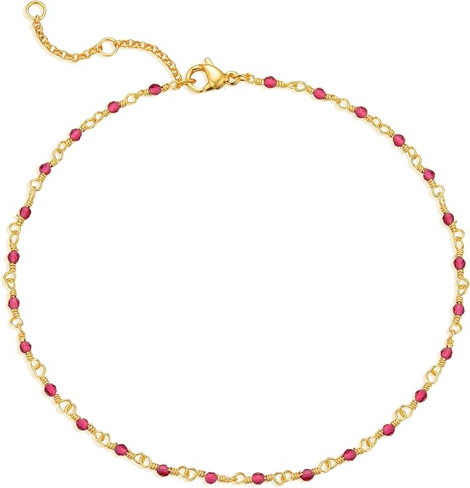 MEVECCO Anklet for Women Gold Chain 14K Gold Plated Dainty Boho Beach Summer Simple Foot Jewelry Ankle Bracelet