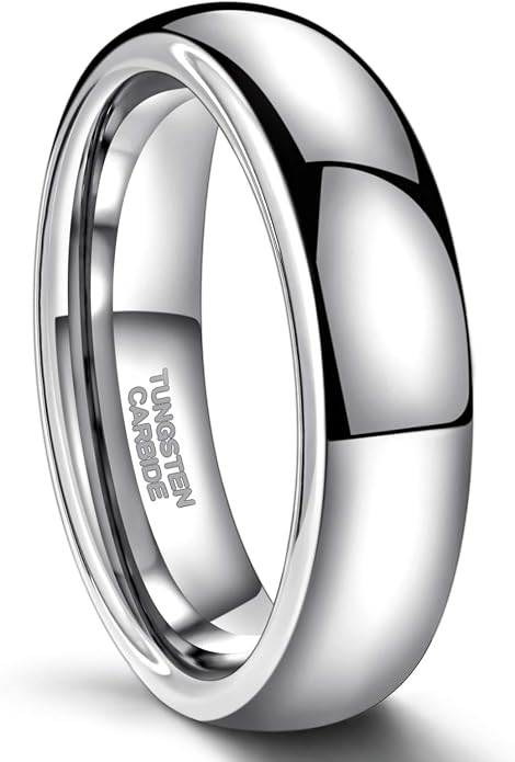 Greenpod 2mm 4mm 6mm Tungsten Wedding Bands Ring for Women Men Rose Gold Plated/Silver/24K Gold Plated/Black Polished Slim Engagement Promise Rings Comfort Fit Size 4-13