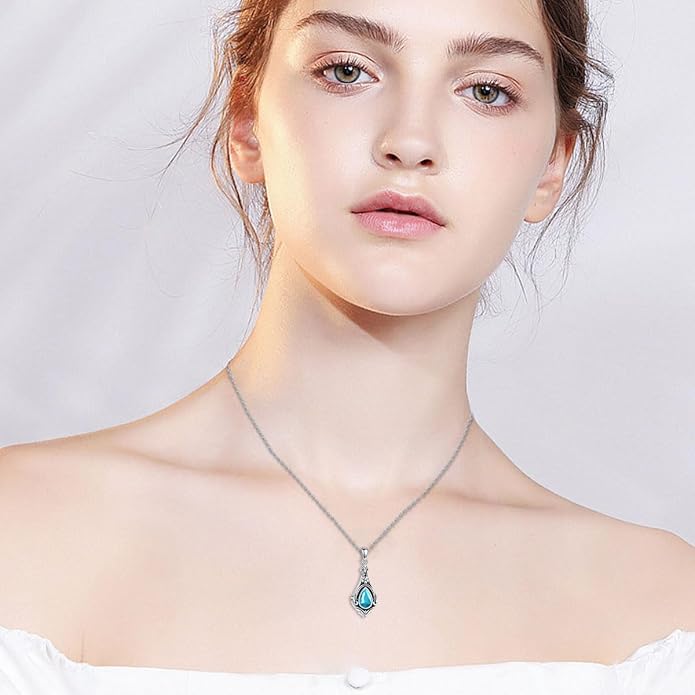 Seiyang Urn Necklace for Ashes 925 Sterling Silver with Birthstone Cremation Jewelry Keepsake Ashes Pendant Necklace Memorial Jewelry for Women Loved One